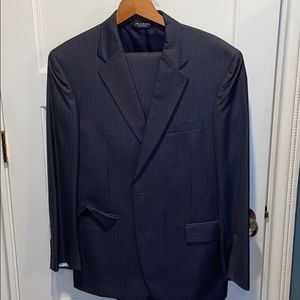 Blue pinstriped 2 piece suit
